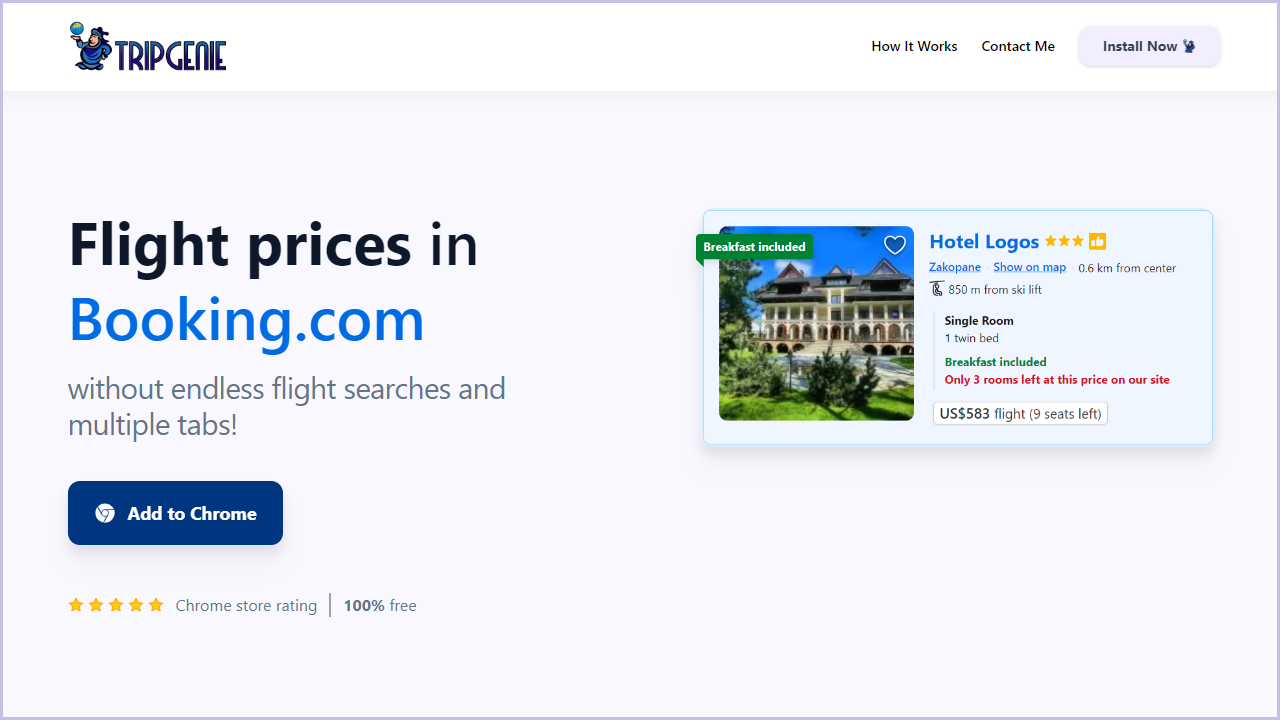 Flight prices in Booking.com